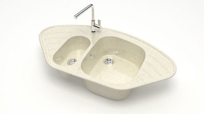 Мойка глян. Аделис  Z23Q2 (беж.) Granit MARR BERGG lab. С