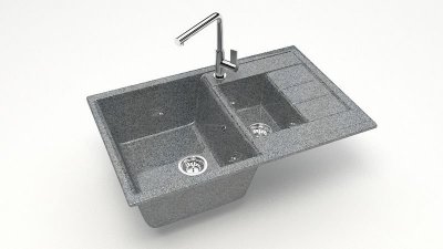 Мойка глян. Блонди Z210Q8 (темн.сер.) Granit MARR BERGG lab. С