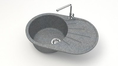 Мойка матовая 110/Q8 (темн.сер.) карел.камень Zett lab. С